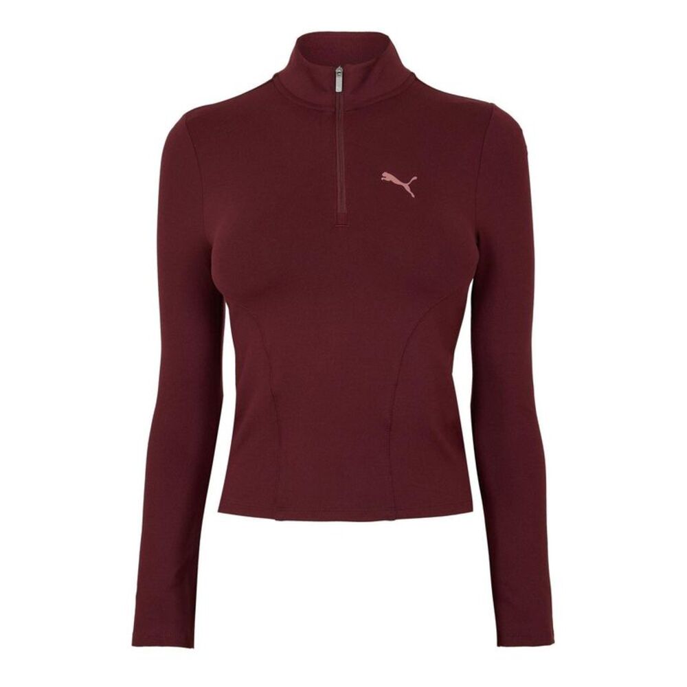 Puma Womens/Ladies Half Zip Fleece Top / Eggplant
